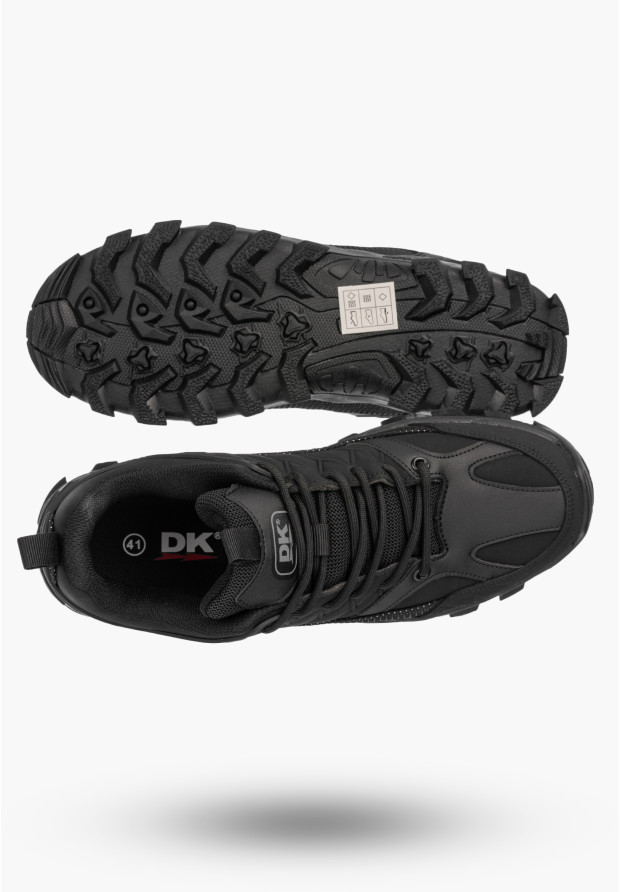 Sneakersy Męskie Buty Sportowe Niskie Półbuty Outdoor Czarne DK CANDAR