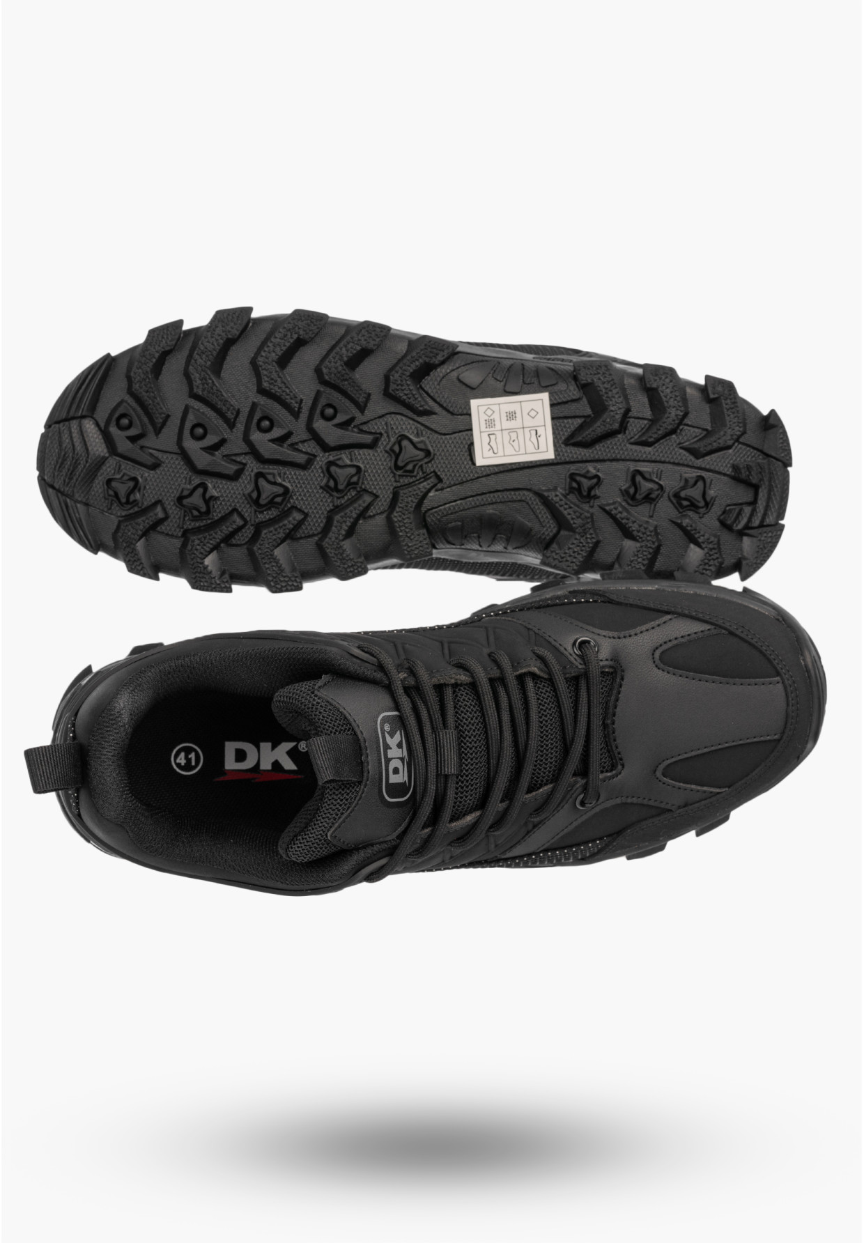 Sneakersy Męskie Buty Sportowe Niskie Półbuty Outdoor Czarne DK CANDAR