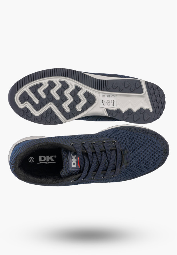 Sneakersy Męskie Buty Sportowe Lekkie Niskie Półbuty Granatowe DK FLAXER