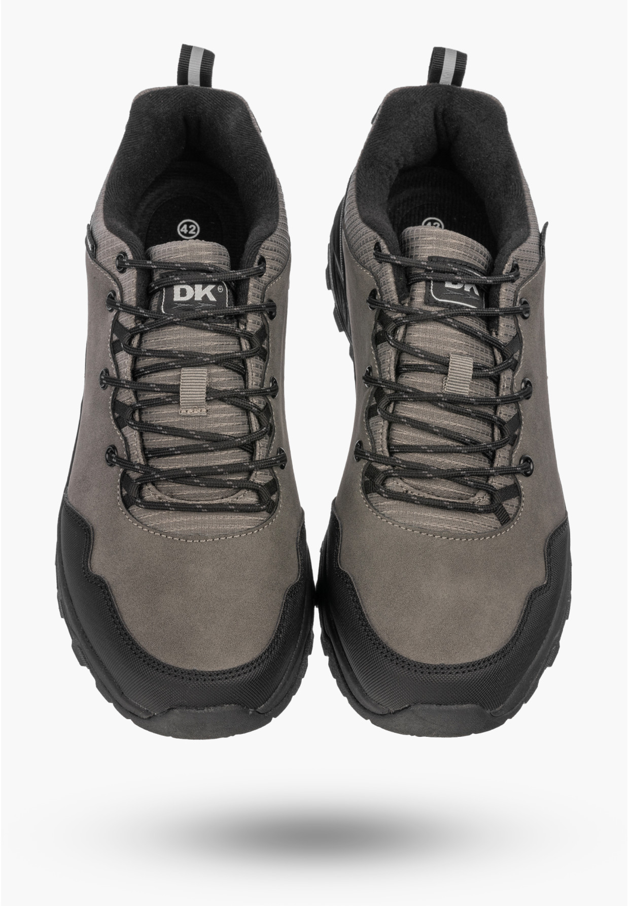 Sneakersy Męskie Ekoskóra Buty Sportowe Półbuty Outdoor Szare DK TRAIL