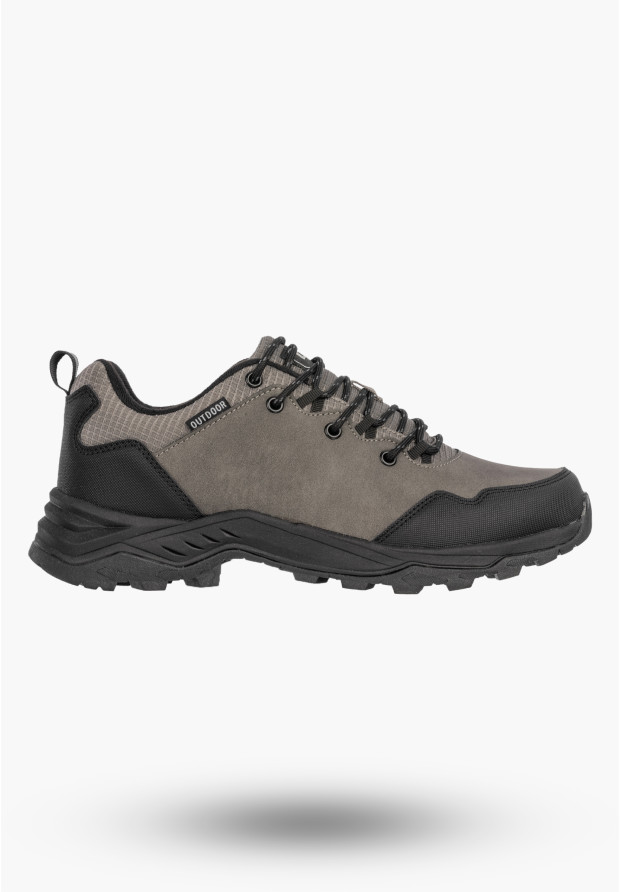 Sneakersy Męskie Ekoskóra Buty Sportowe Półbuty Outdoor Szare DK TRAIL