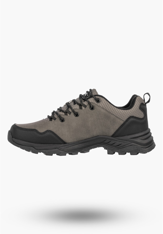 Sneakersy Męskie Ekoskóra Buty Sportowe Półbuty Outdoor Szare DK TRAIL
