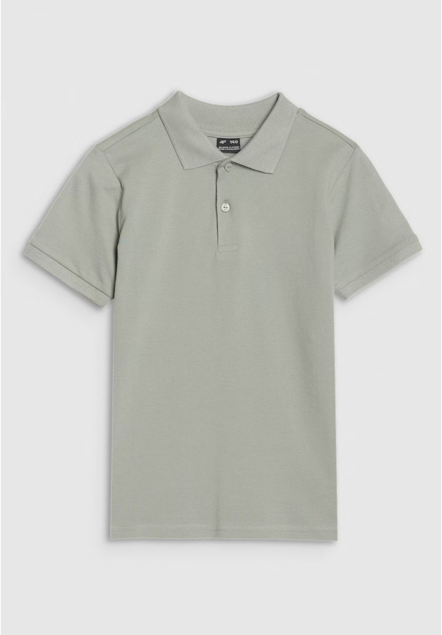 Koszulka Dziecięca 4F T-shirt Polo Z Kołnierzem Zielony 4FJWMM00TPTSU513