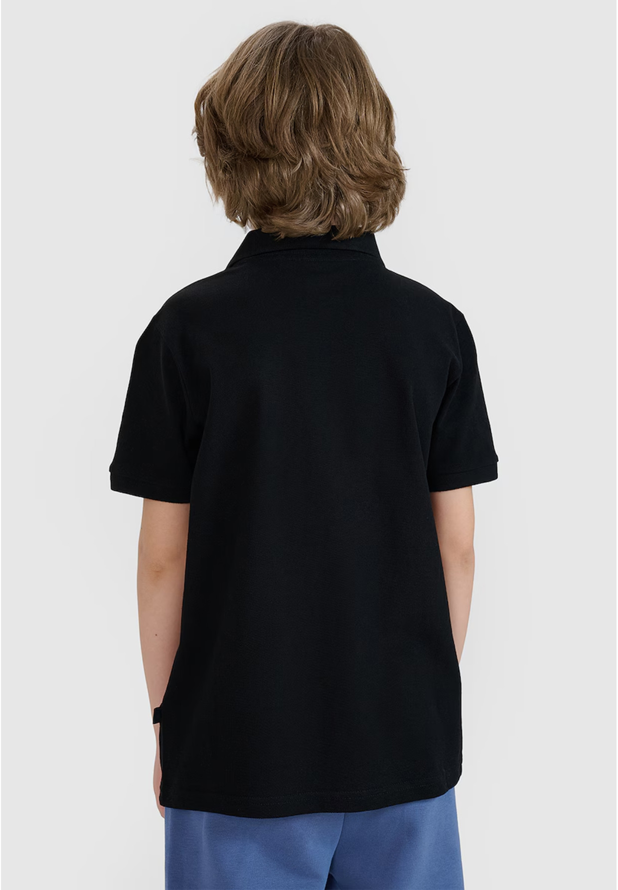 Koszulka Dziecięca 4F T-shirt Polo Z Kołnierzem Czarny 4FJWMM00TPTSU513