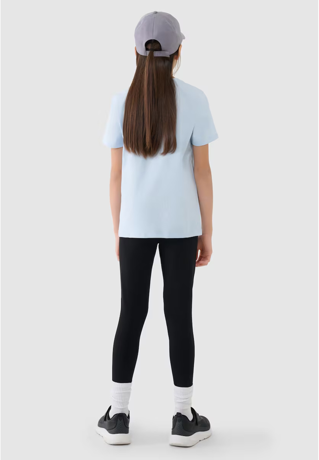 Legginsy Dziewczęce Spodnie 4F Bawełniane Klasyczne Czarne 4FJWMM00TTIGF178