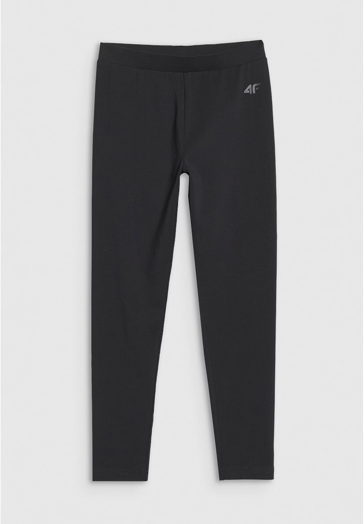 Legginsy Dziewczęce Spodnie 4F Bawełniane Klasyczne Czarne 4FJWMM00TTIGF178
