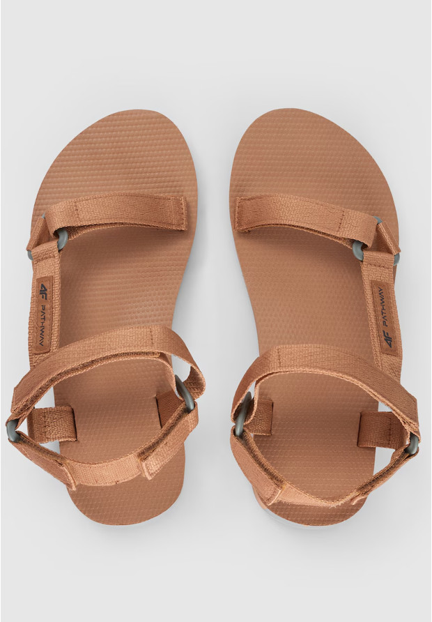 Sandały Damskie 4F Buty Letnie Na Rzepy Lekkie Beżowe 4FRSS24FSANF054