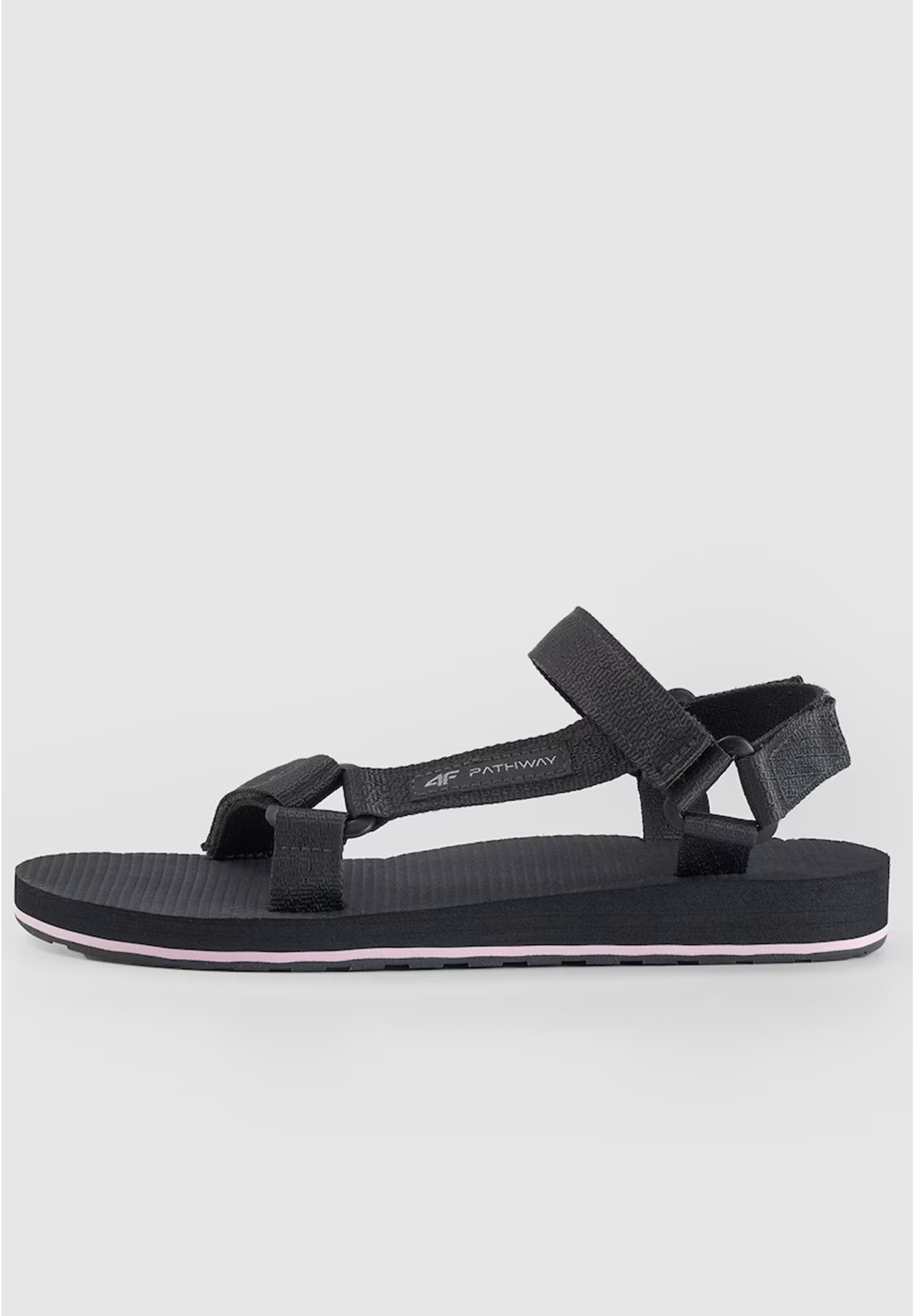 Sandały Damskie 4F Buty Letnie Na Rzepy Lekkie Ciemny Szary 4FRSS24FSANF054
