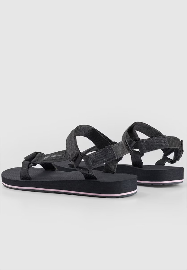Sandały Damskie 4F Buty Letnie Na Rzepy Lekkie Ciemny Szary 4FRSS24FSANF054