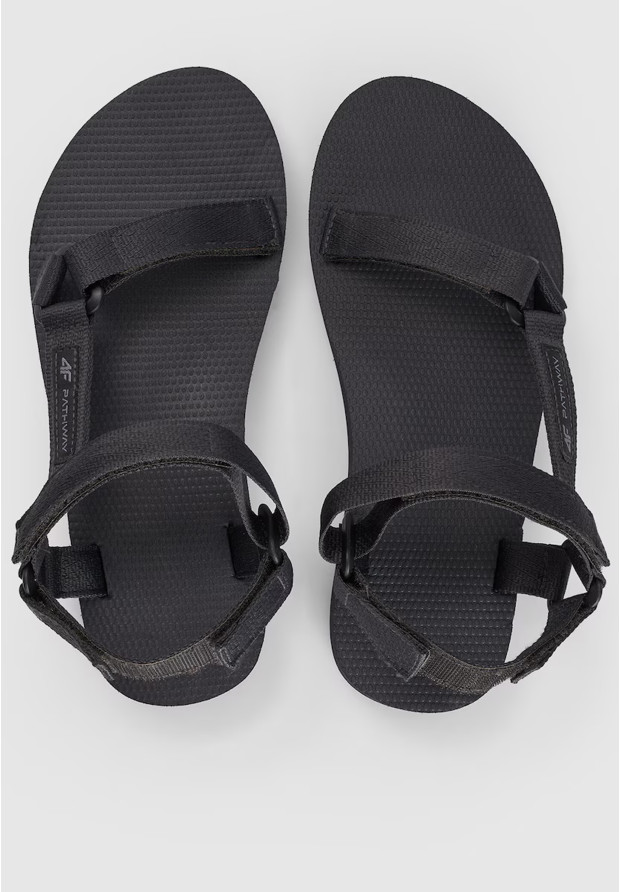 Sandały Damskie 4F Buty Letnie Na Rzepy Lekkie Ciemny Szary 4FRSS24FSANF054
