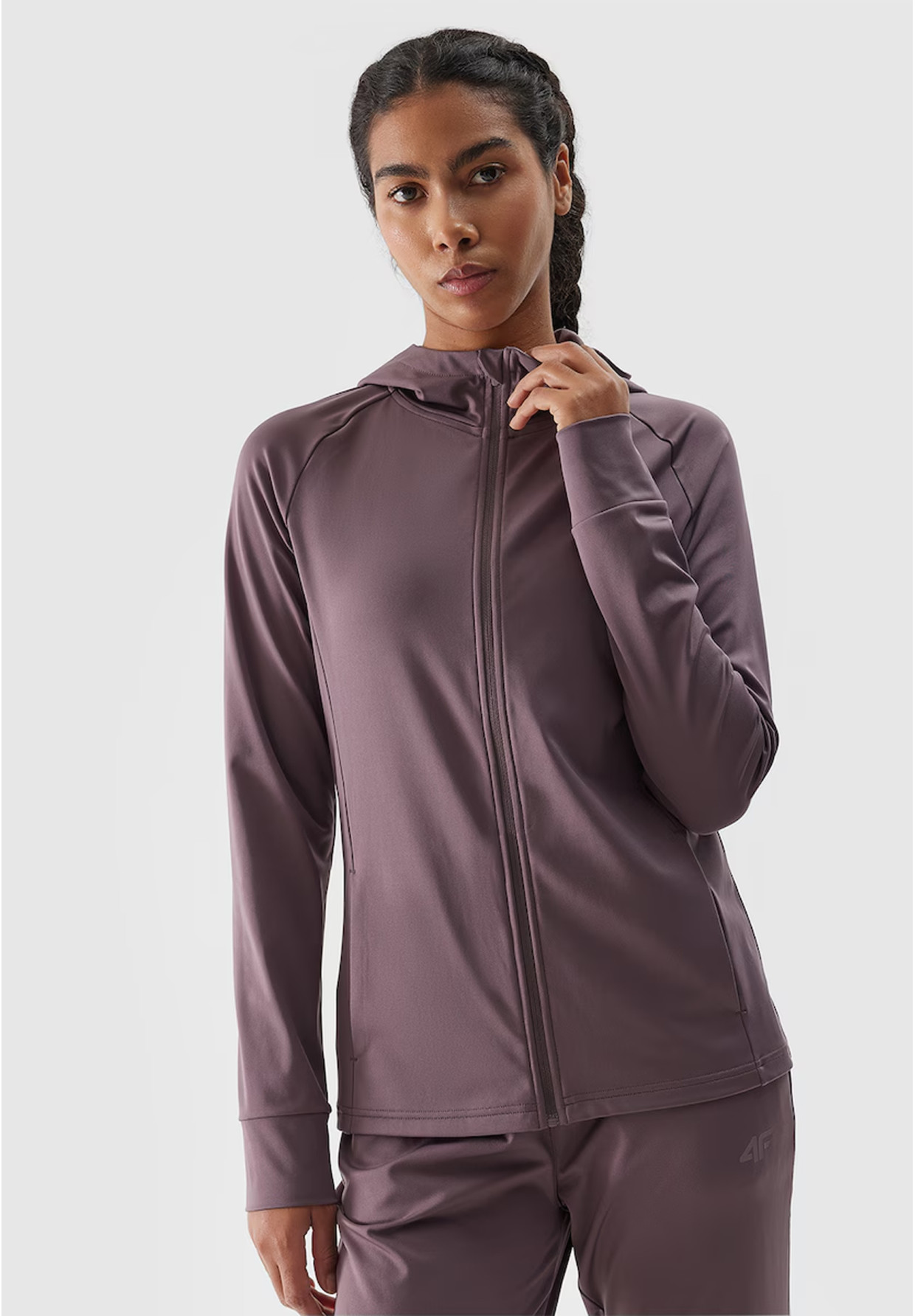 Bluza Damska 4F Sportowa Rozpinana Szybkoschnąca Treningowa Brązowa 4FWSS24TFSWF270
