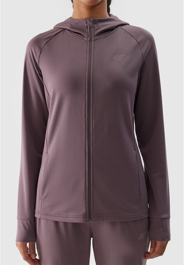 Bluza Damska 4F Sportowa Rozpinana Szybkoschnąca Treningowa Brązowa 4FWSS24TFSWF270