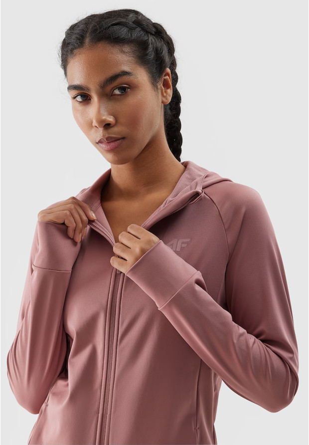 Bluza Damska 4F Sportowa Rozpinana Szybkoschnąca Treningowa Różowa 4FWSS24TFSWF270