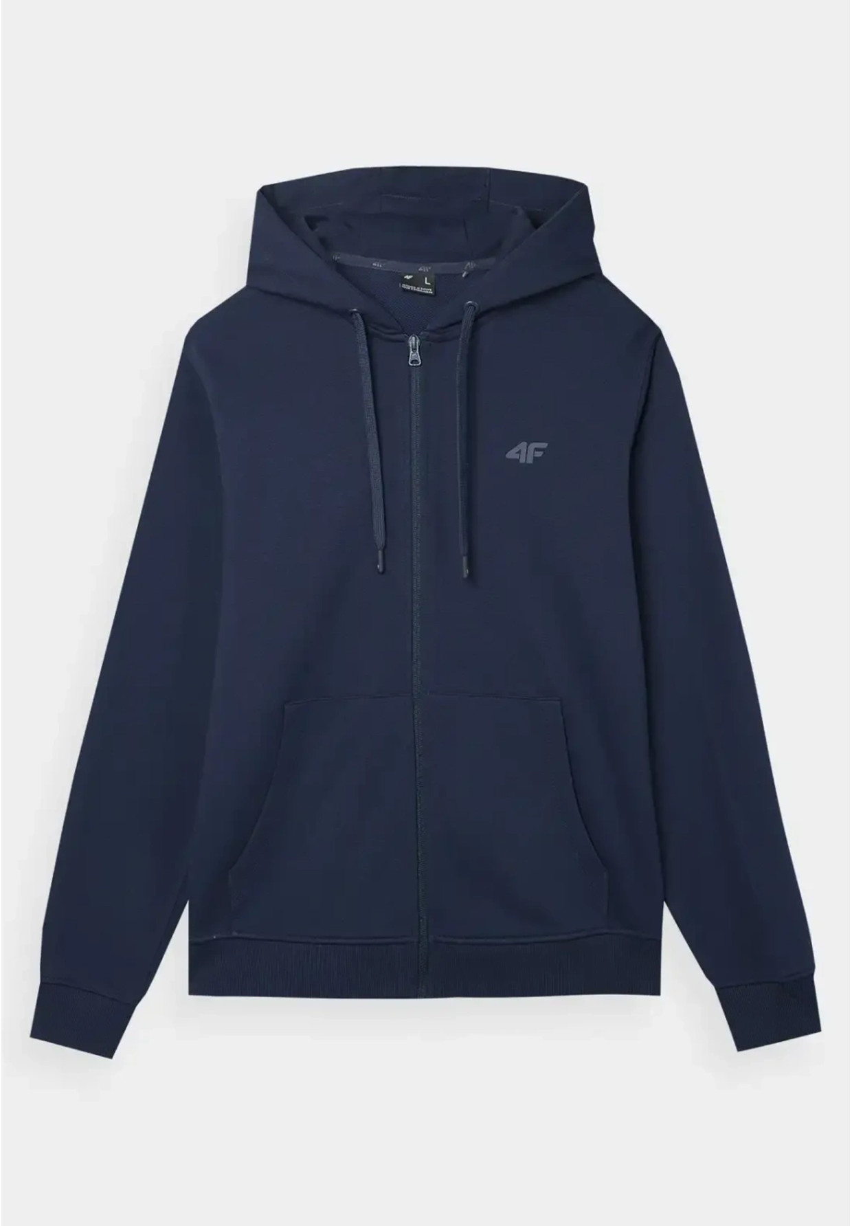 Bluza Męska 4F Z Kapturem Nieocieplana Rozpinana Sportowa Granatowa 4FWSS24TSWSM0951