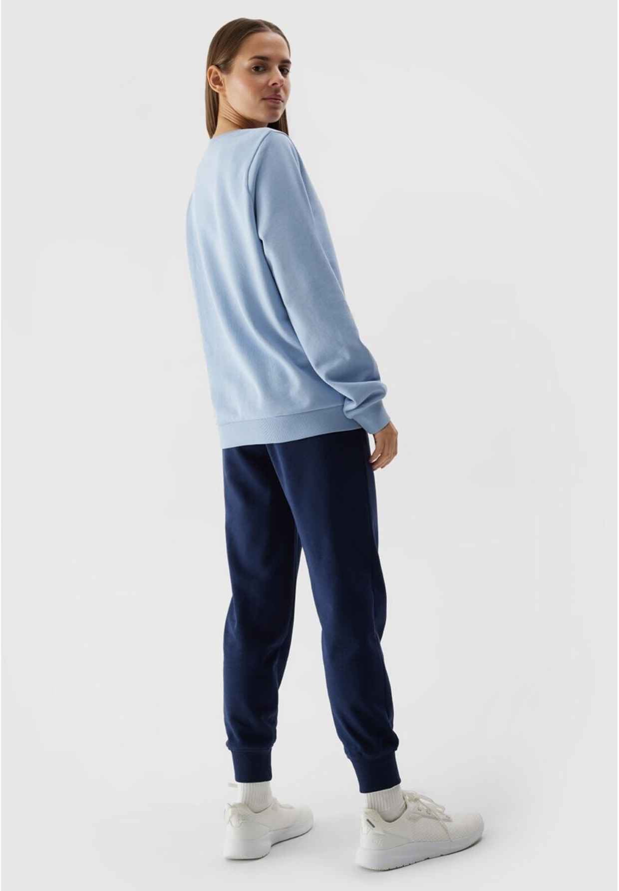 Spodnie Damskie Dresowe 4F Joggery Dresy Sportowe Granatowe 4FWSS24TTROF606