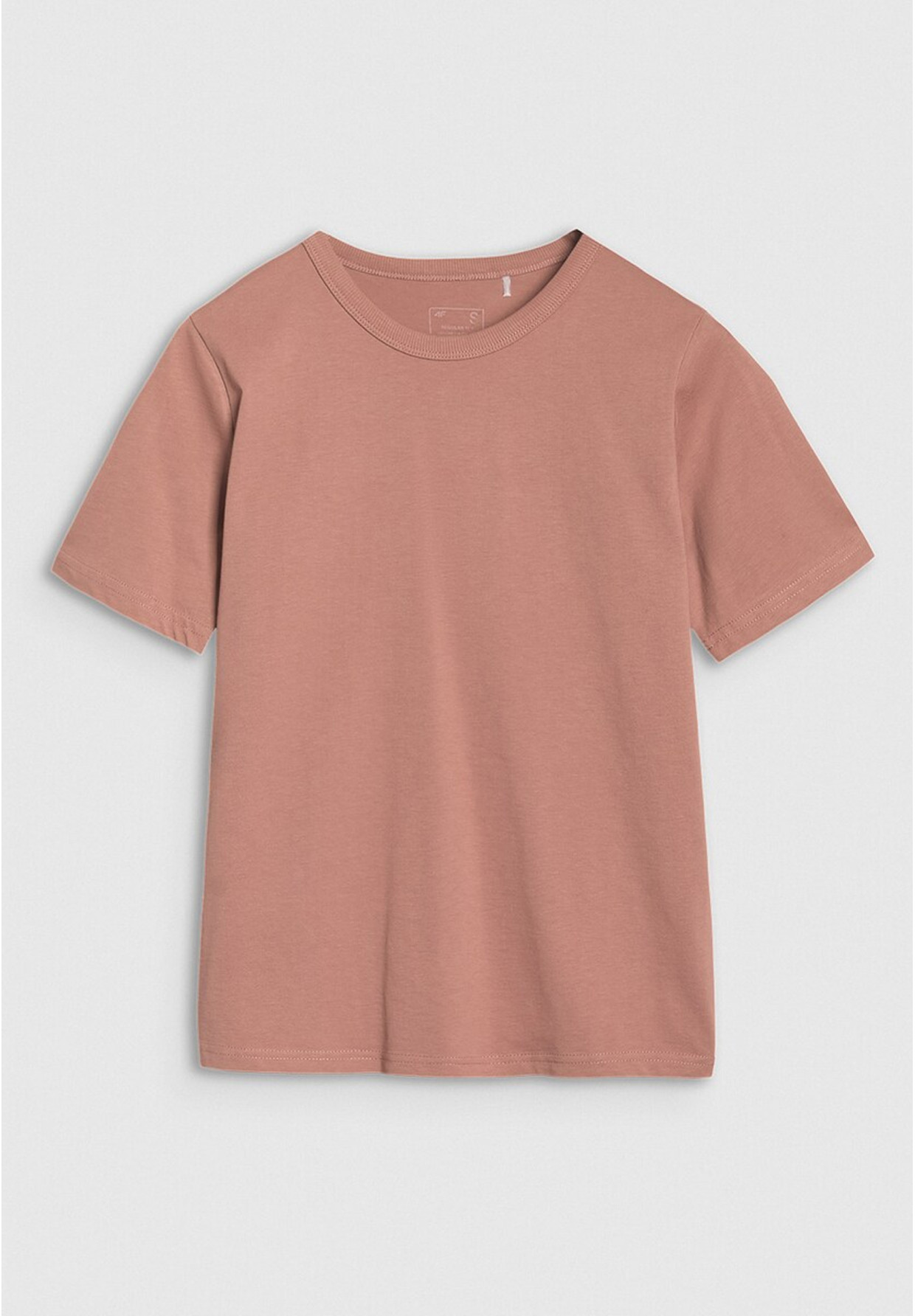 Koszulka Damska 4F T-shirt Regular Basic Casual Bawełna Brązowy 4FWSS25TTSHF1991