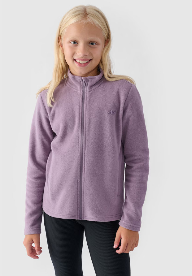 Bluza polarowa dziewczęca 4F fioletowa