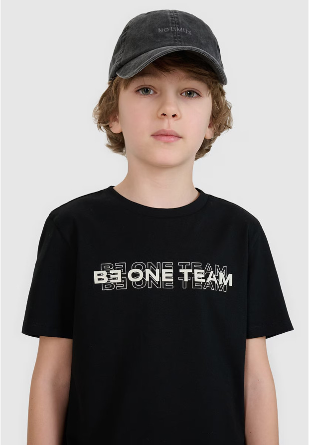 Koszulka Chłopięca 4F T-shirt Z Nadrukiem Czarny 4FJWSS25TTSHM2186