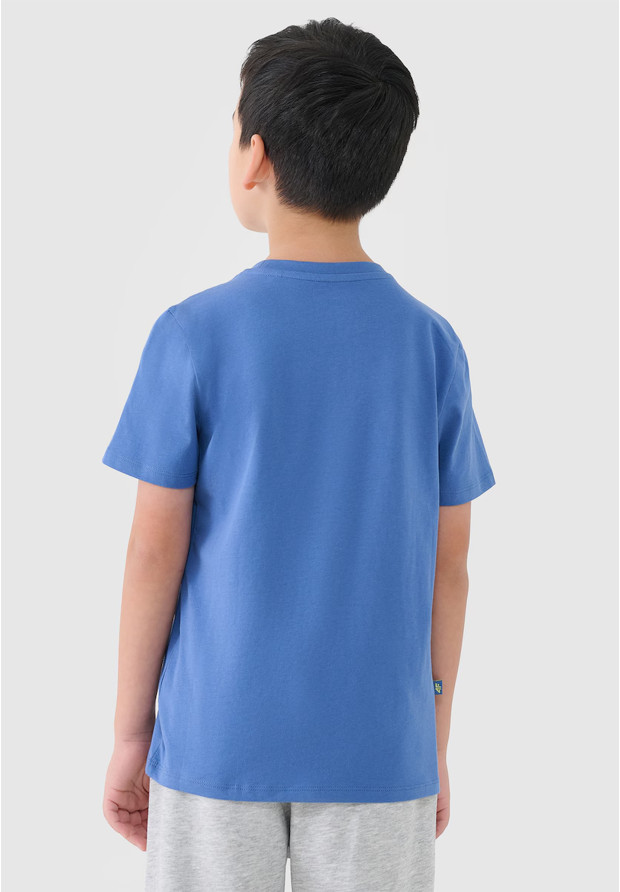 Koszulka Chłopięca 4F T-shirt Z Nadrukiem Niebieski 4FJWSS25TTSHM2186