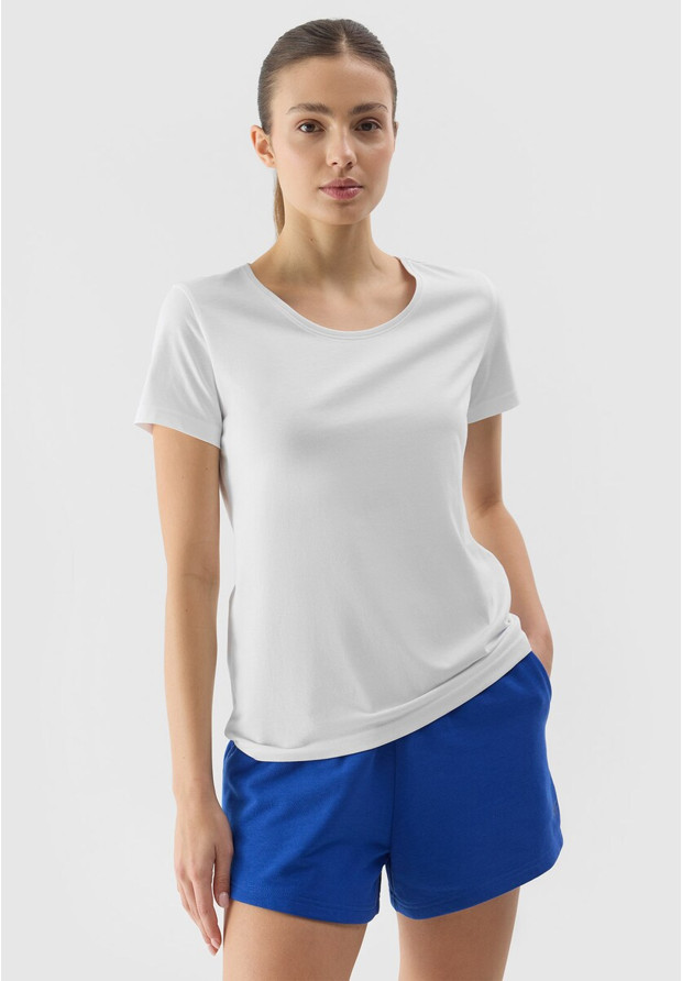 Biała koszulka damska 4F basic