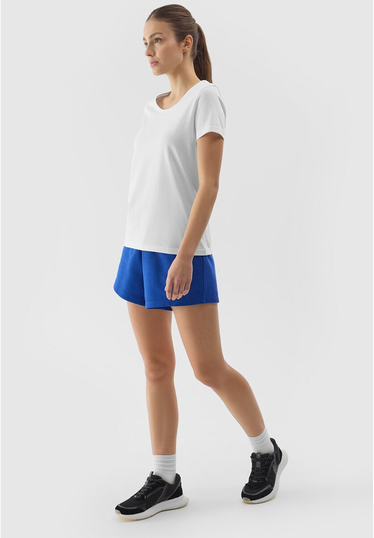 Koszulka Damska 4F T-shirt Regular Basic Casual Bawełna Biała 4FRSS24TTSHF2049