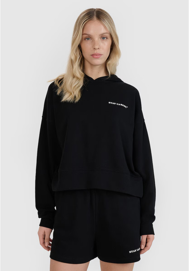 Bluza damska 4F oversize czarna z kapturem
