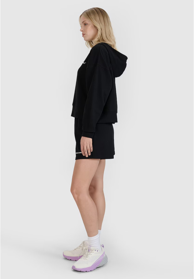 Bluza Damska 4F Nieocieplana Oversize Nierozpinana Z Kapturem Czarna 4FWSS24TSWSF1003