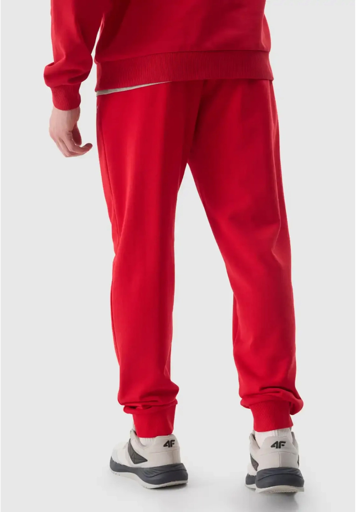 Spodnie Męskie 4F Joggery Sportowe Dresy Casual Czerwone 4FWSS24TTROM603