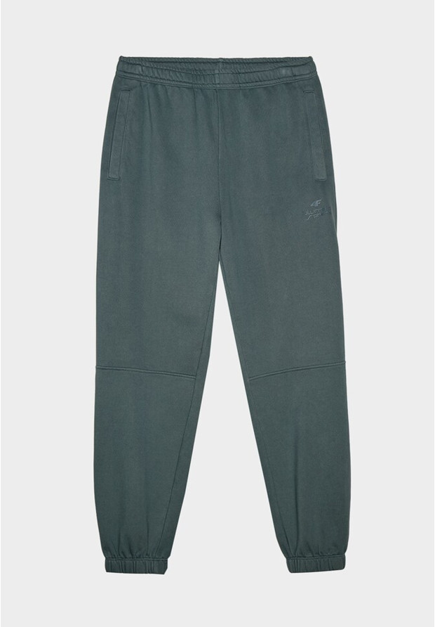 Spodnie Męskie 4F Joggery Sportowe Dresy Casual Oliwkowe 4FWSS24TTROM653