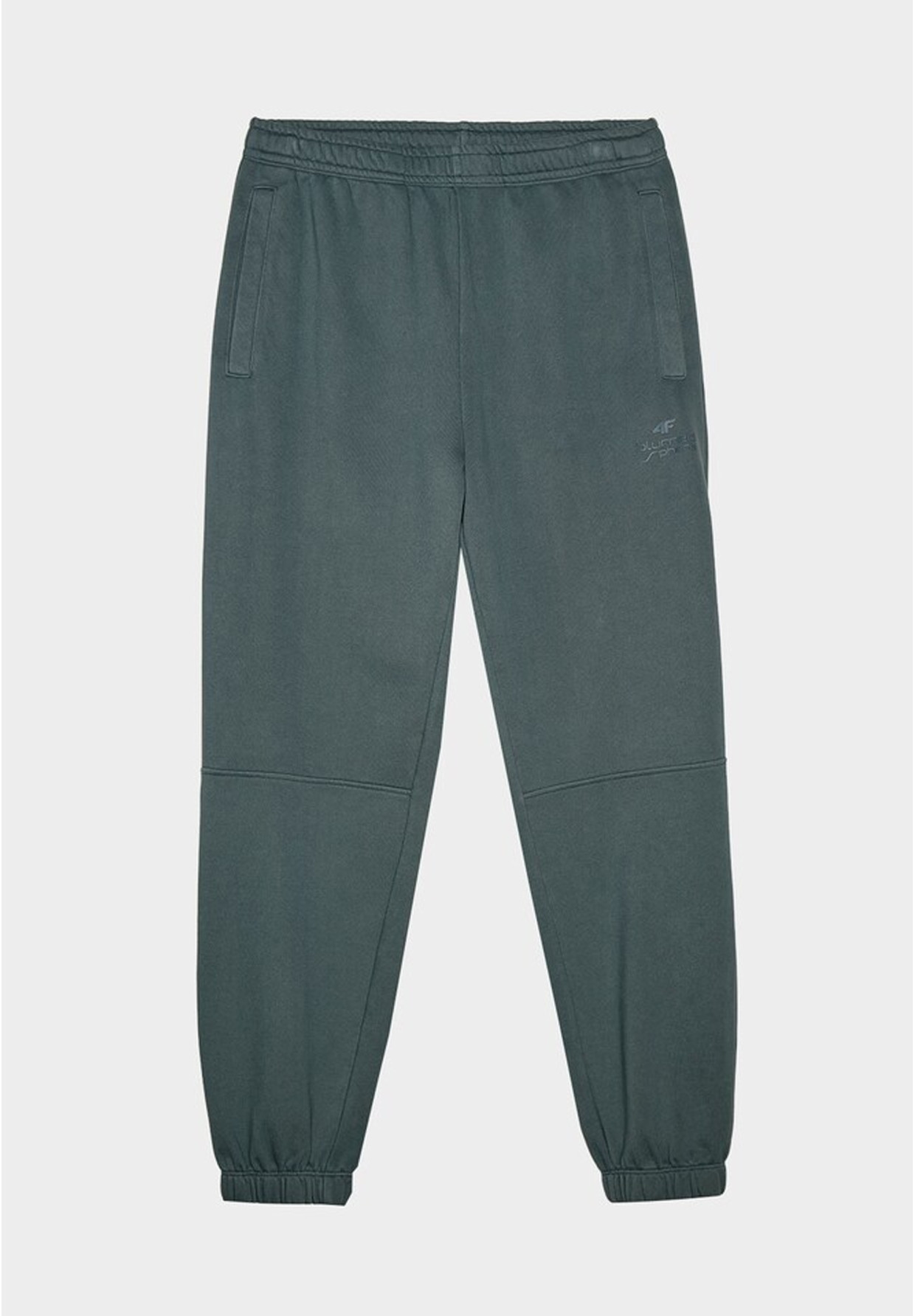 Spodnie Męskie 4F Joggery Sportowe Dresy Casual Oliwkowe 4FWSS24TTROM653