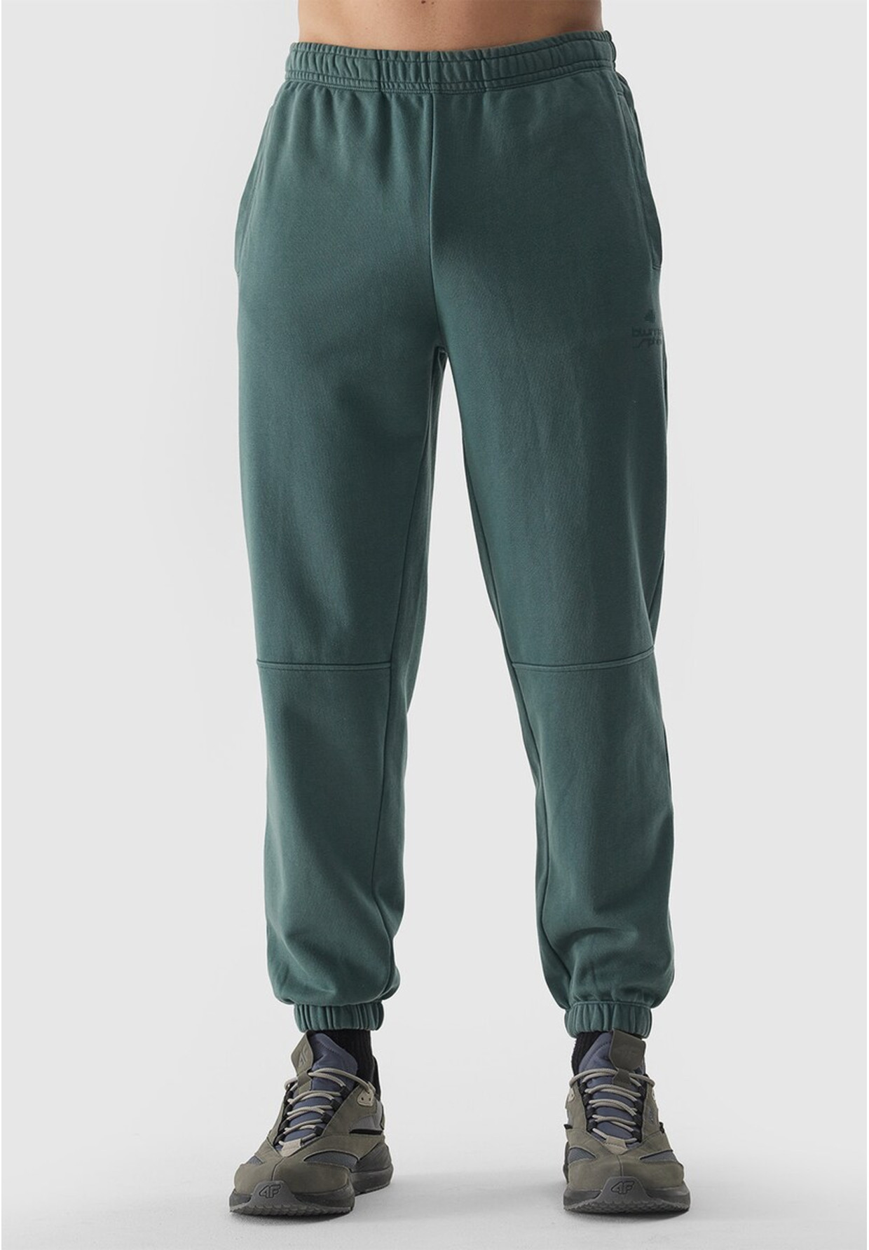 Spodnie Męskie 4F Joggery Sportowe Dresy Casual Oliwkowe 4FWSS24TTROM653