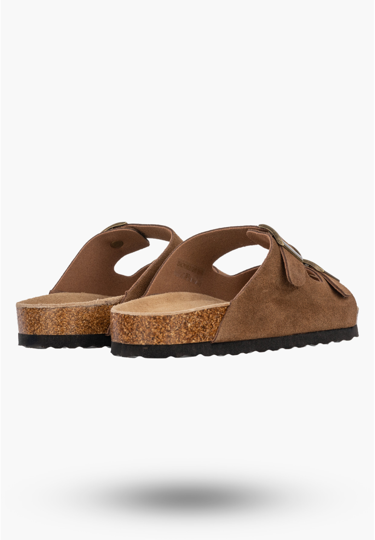 Klapki Damskie Skórzane Buty Z Klamrami Casual Zamszowe Brązowe FILIPPO