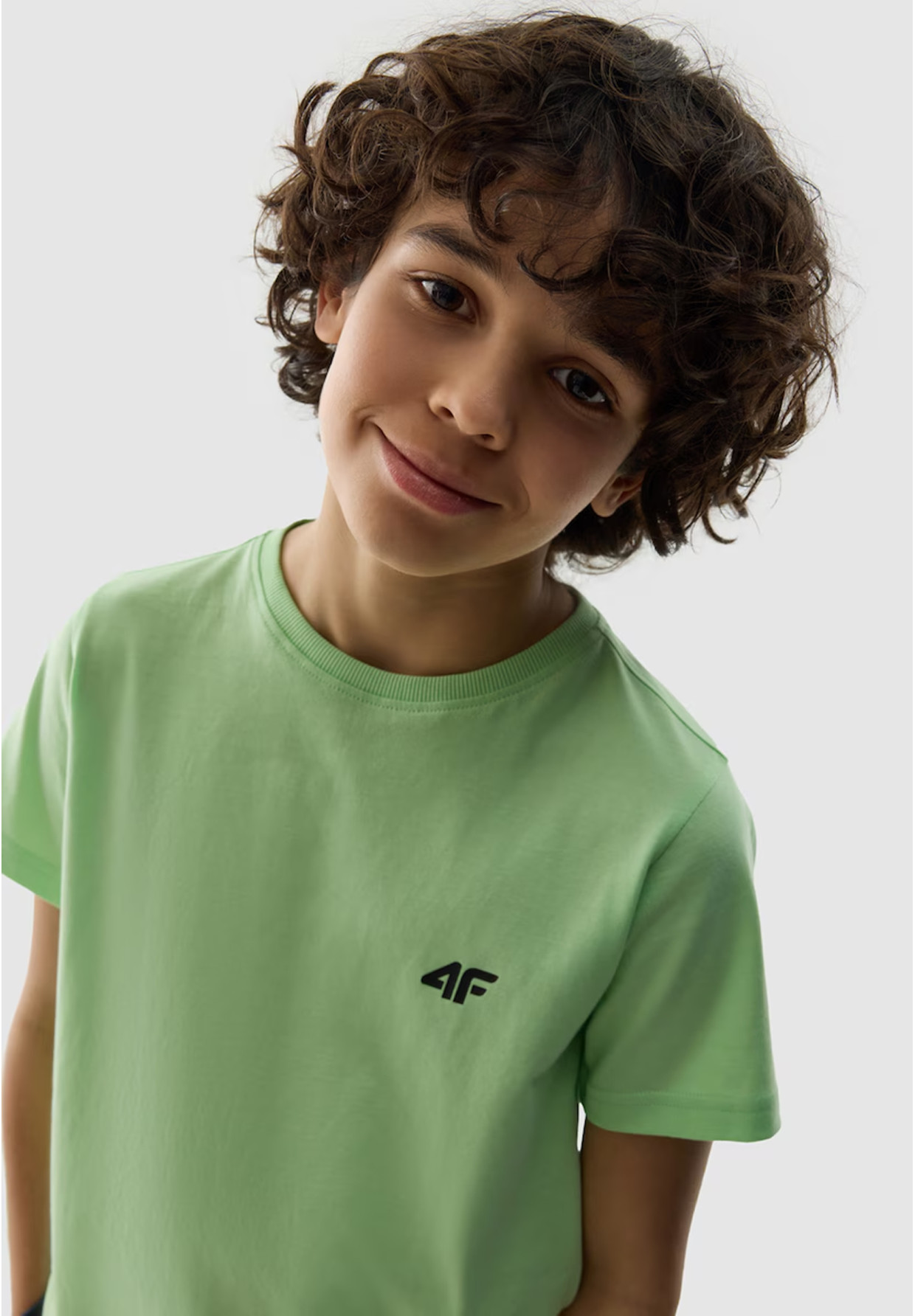 Koszulka Chłopięca 4F T-shirt Klasyczny Basic Zielony 4FJWSS24TTSHM1116