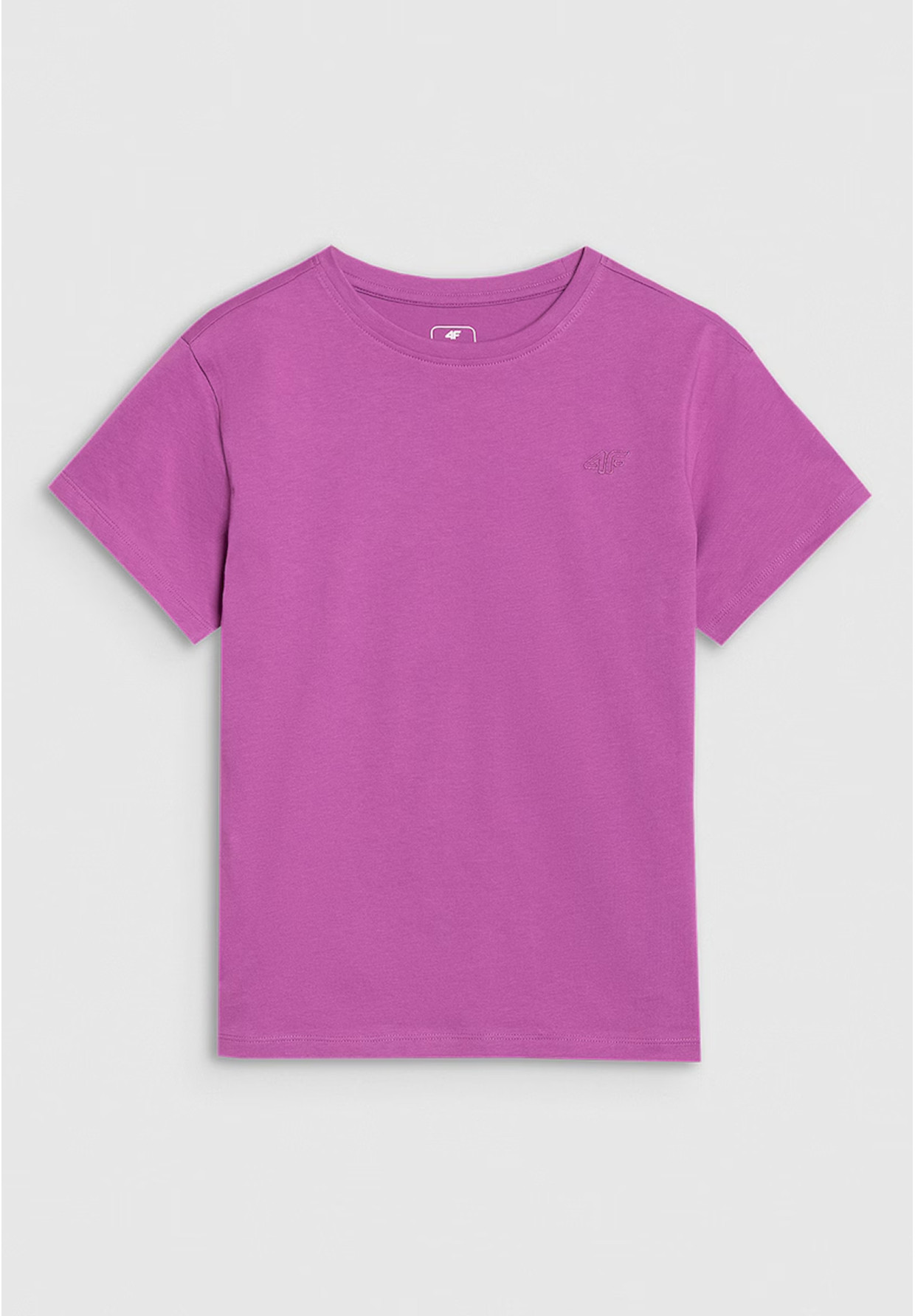 Koszulka Dziewczęca 4F T-shirt Oversize Z Logo Fioletowa 4FJWSS25TTSHF2326