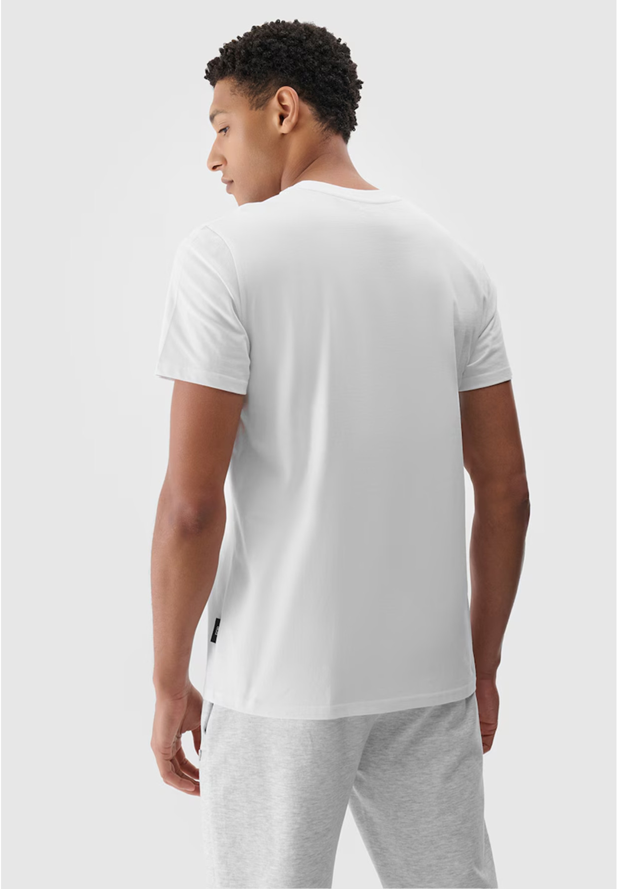 Koszulka Męska 4F T-shirt Z Nadrukiem Regular Biały 4FRSS24TTSHM2530
