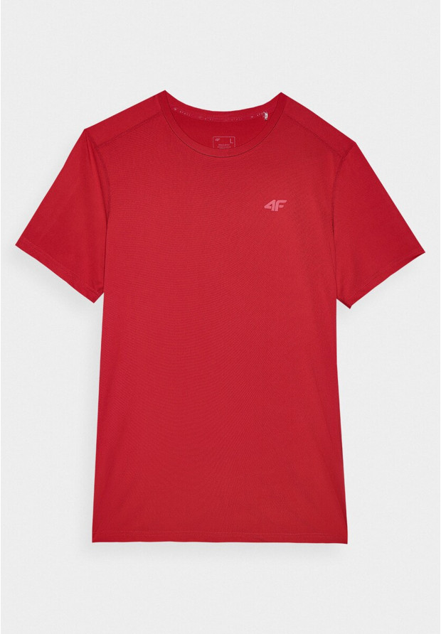 Koszulka Męska 4F T-shirt Treningowy Szybkoschnący Czerwony 4FWSS24TFTSM598