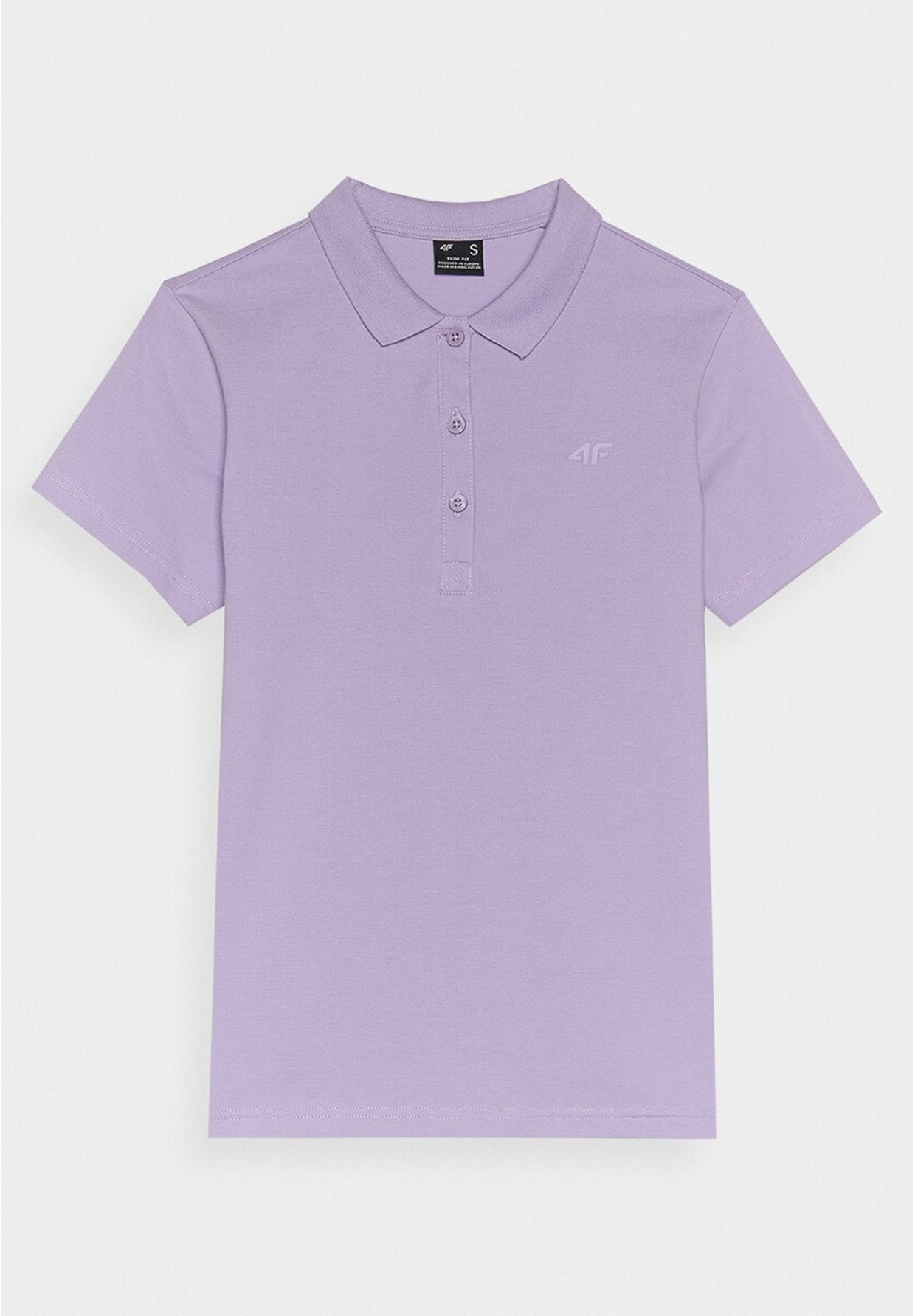 Koszulka Polo Damska 4F Slim Z Kołnierzem Klasyczna Fioletowa 4FWSS24TPTSF132