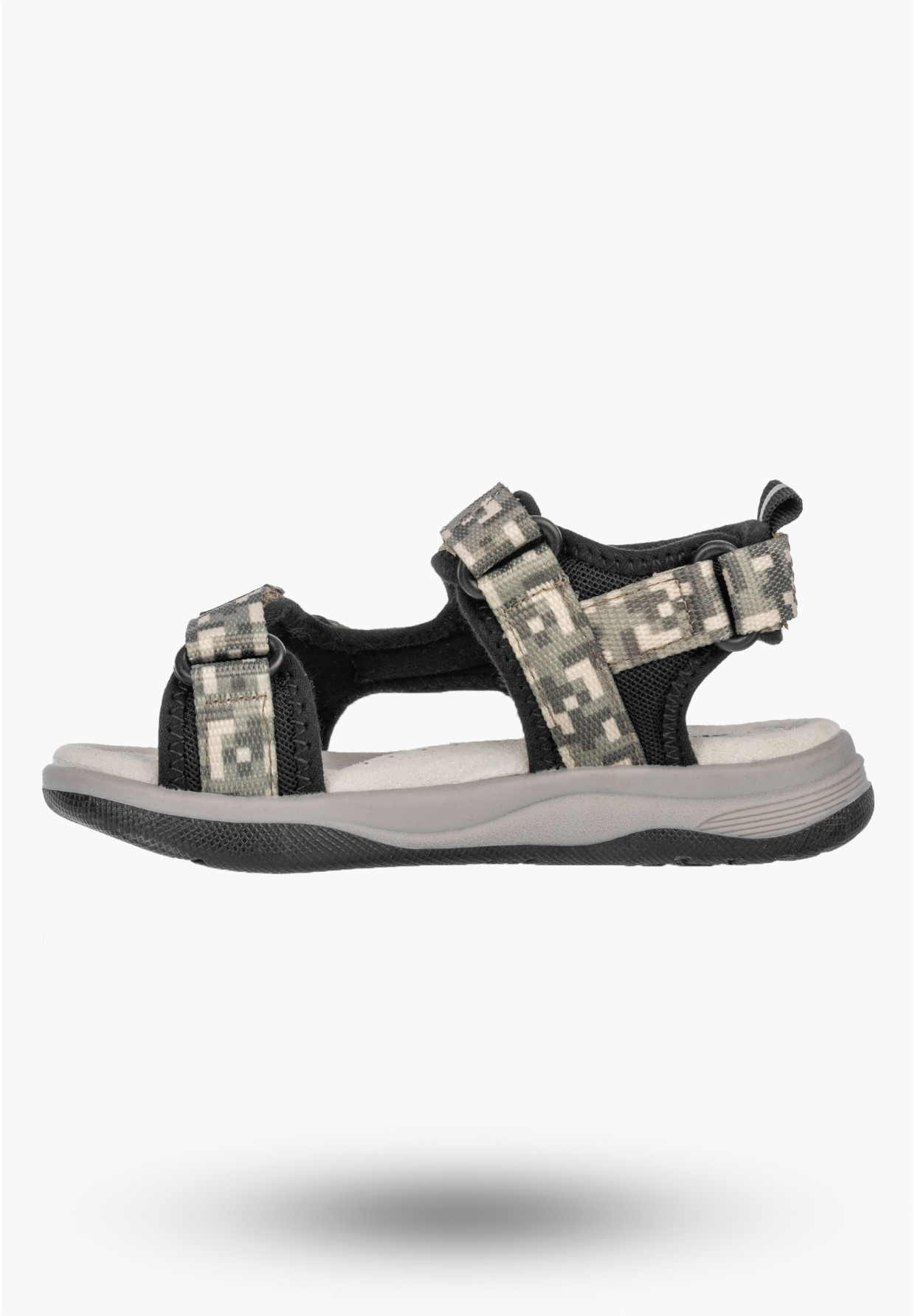 Sandały Chłopięce Buty Na Rzepy Skórzana Wkładka Lekkie Khaki Apawwa