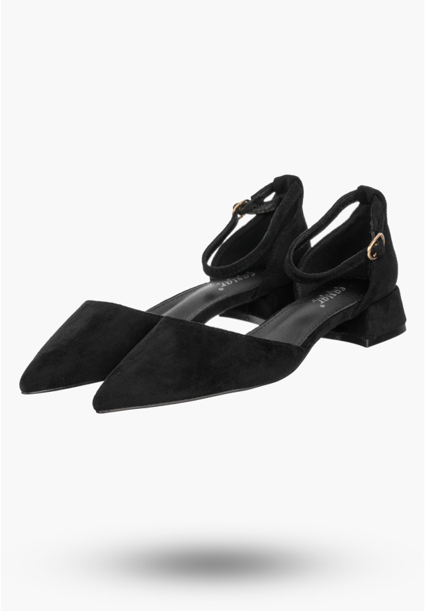 Szpilki Damskie Buty Na Klocku Klasyczne Czółenka Eleganckie Czarne