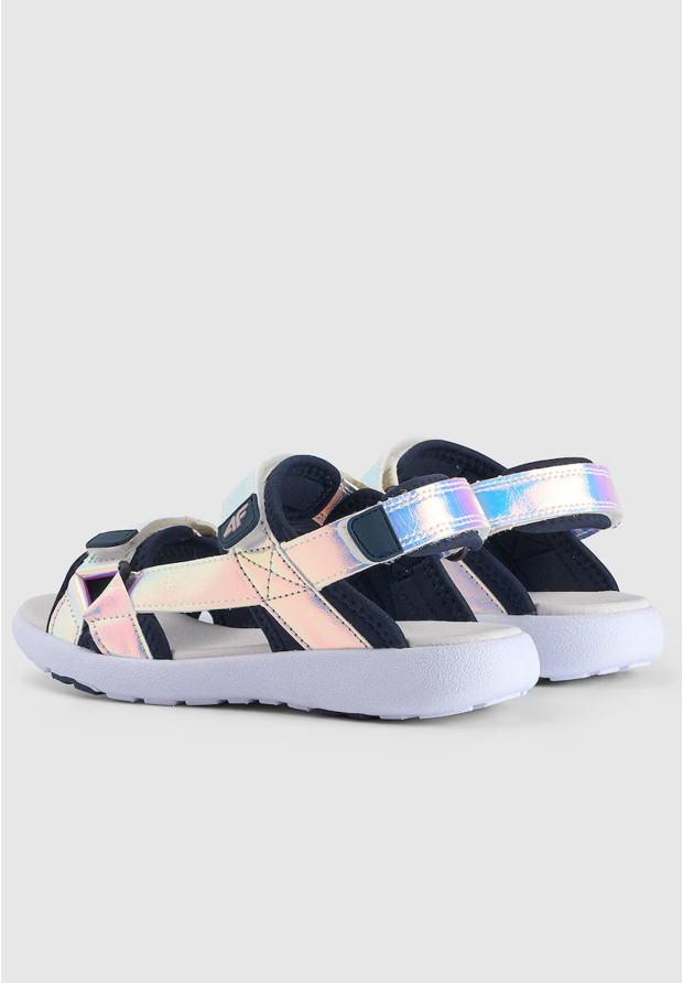 Sandały Dziewczęce 4F Buty Sportowe Na Rzepy Letnie Holo 4FJRSS24FSANF063