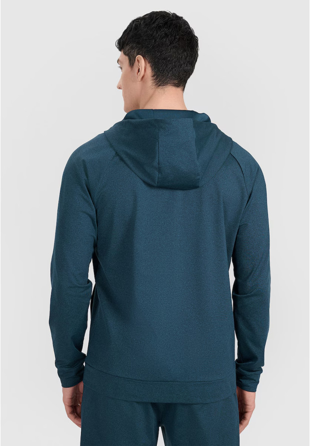 Bluza Męska 4F Sportowa Rozpinana Z Kapturem Ocieplana Szybkoschnąca Granatowe 4FWAW25TFSWM586