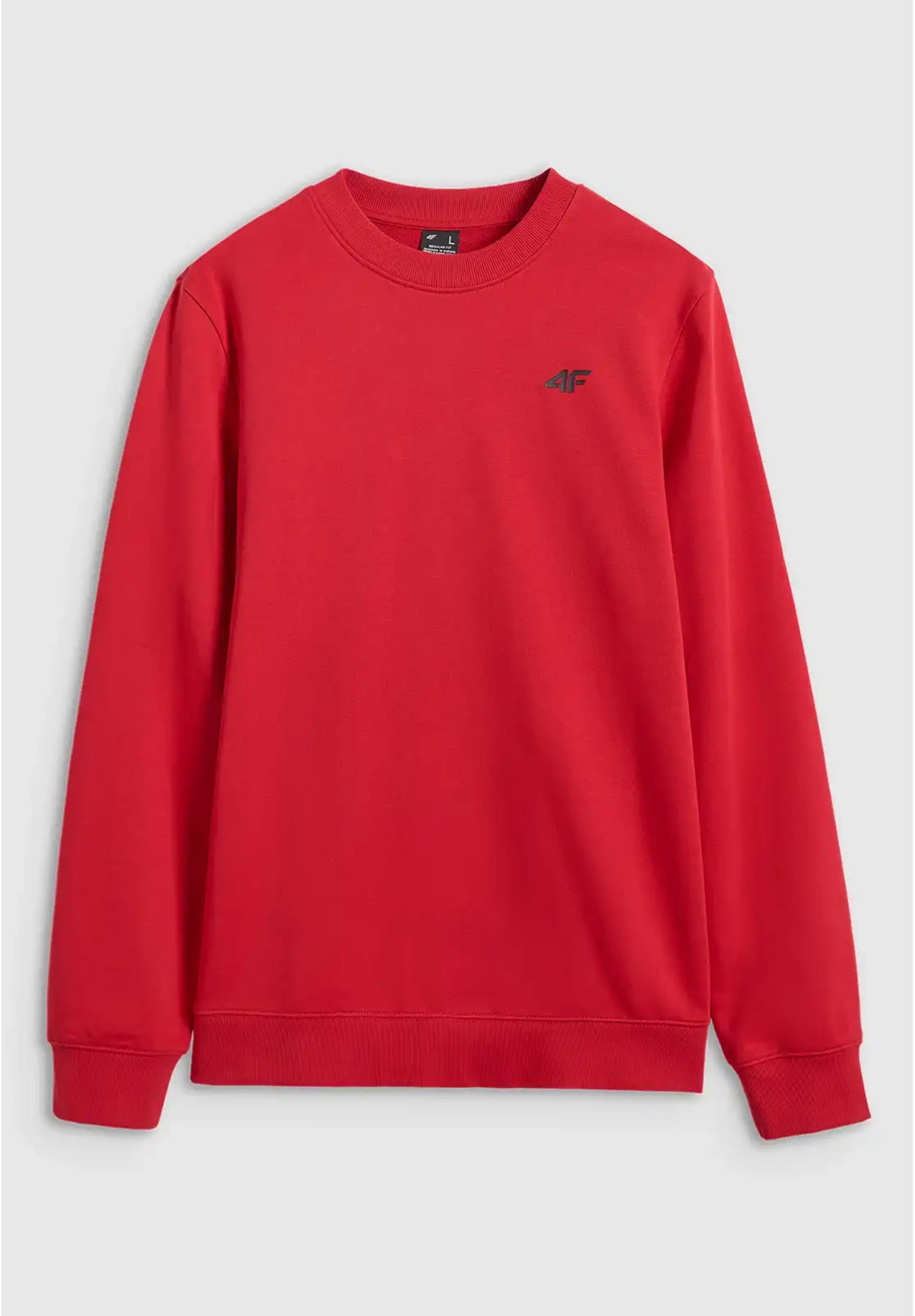 Bluza Dresowa Męska 4F Bez Kaptura Basic Nieocieplana Czerwona 4FWMM00TSWSM1767