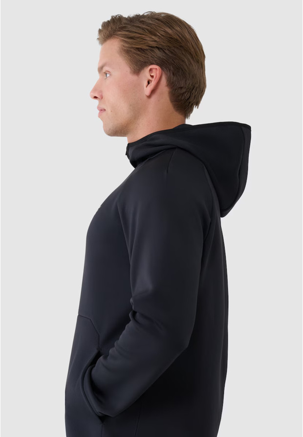 Bluza Męska 4F Sportowa Treningowa Z Kapturem Szybkoschnąca Czarna 4FWSS25TFSWM457