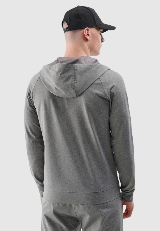 Bluza Męska 4F Sportowa Rozpinana Z Kapturem Ocieplana Szybkoschnąca Szara 4FWSS25TFSWM512