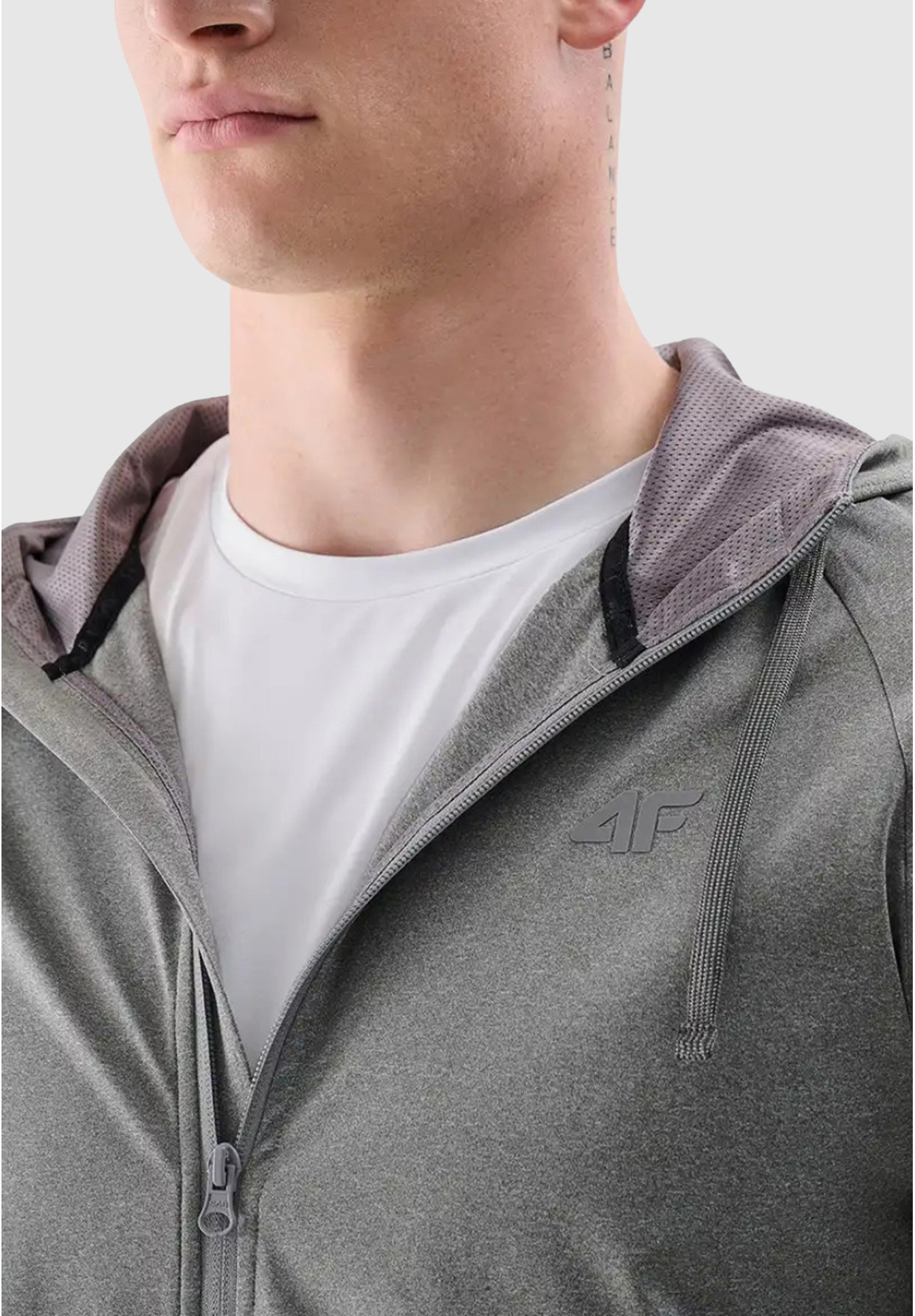 Bluza Męska 4F Sportowa Rozpinana Z Kapturem Ocieplana Szybkoschnąca Szara 4FWSS25TFSWM512