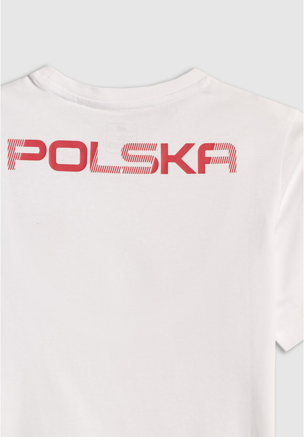 Koszulka Chłopięca 4F T-shirt Kibica Z Orłem Białym Regular Biała 4FJSMM00TTSHU2236