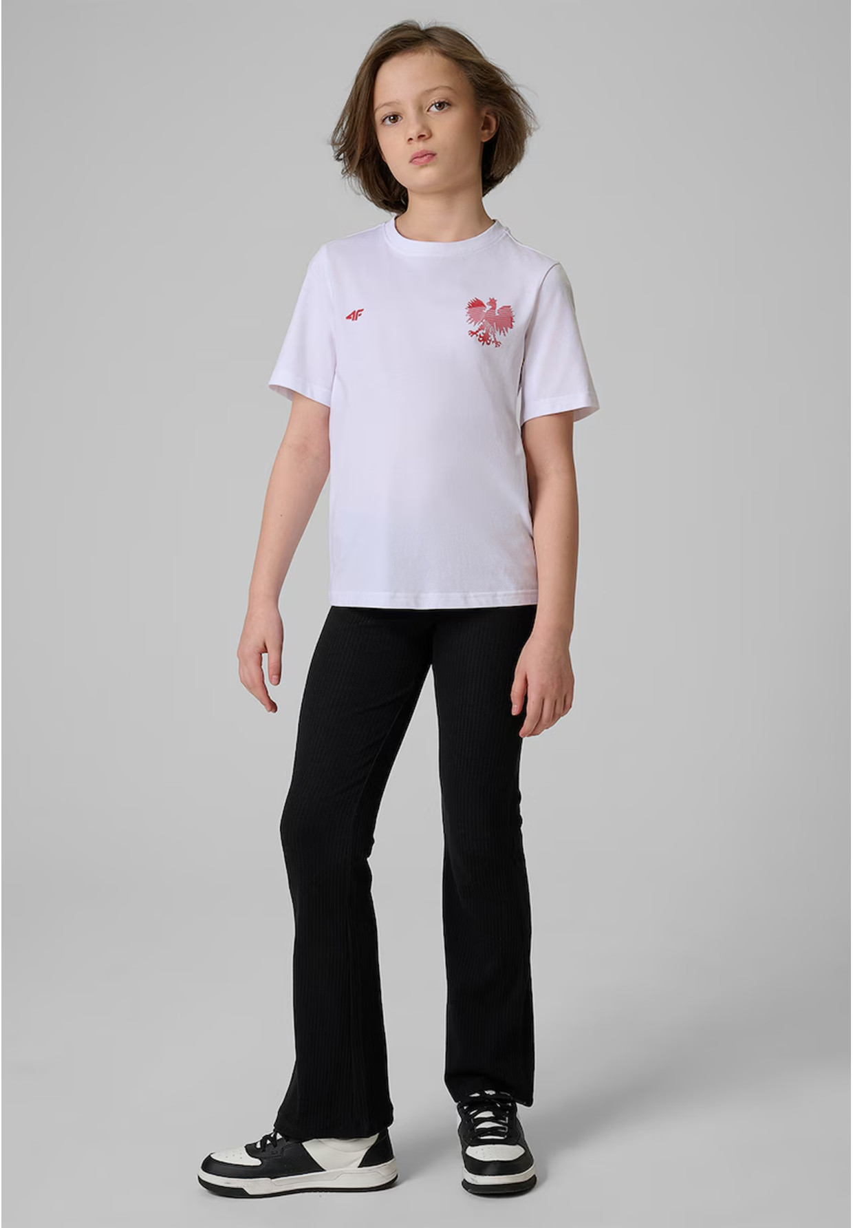 Koszulka Chłopięca 4F T-shirt Kibica Z Orłem Białym Regular Biała 4FJSMM00TTSHU2236