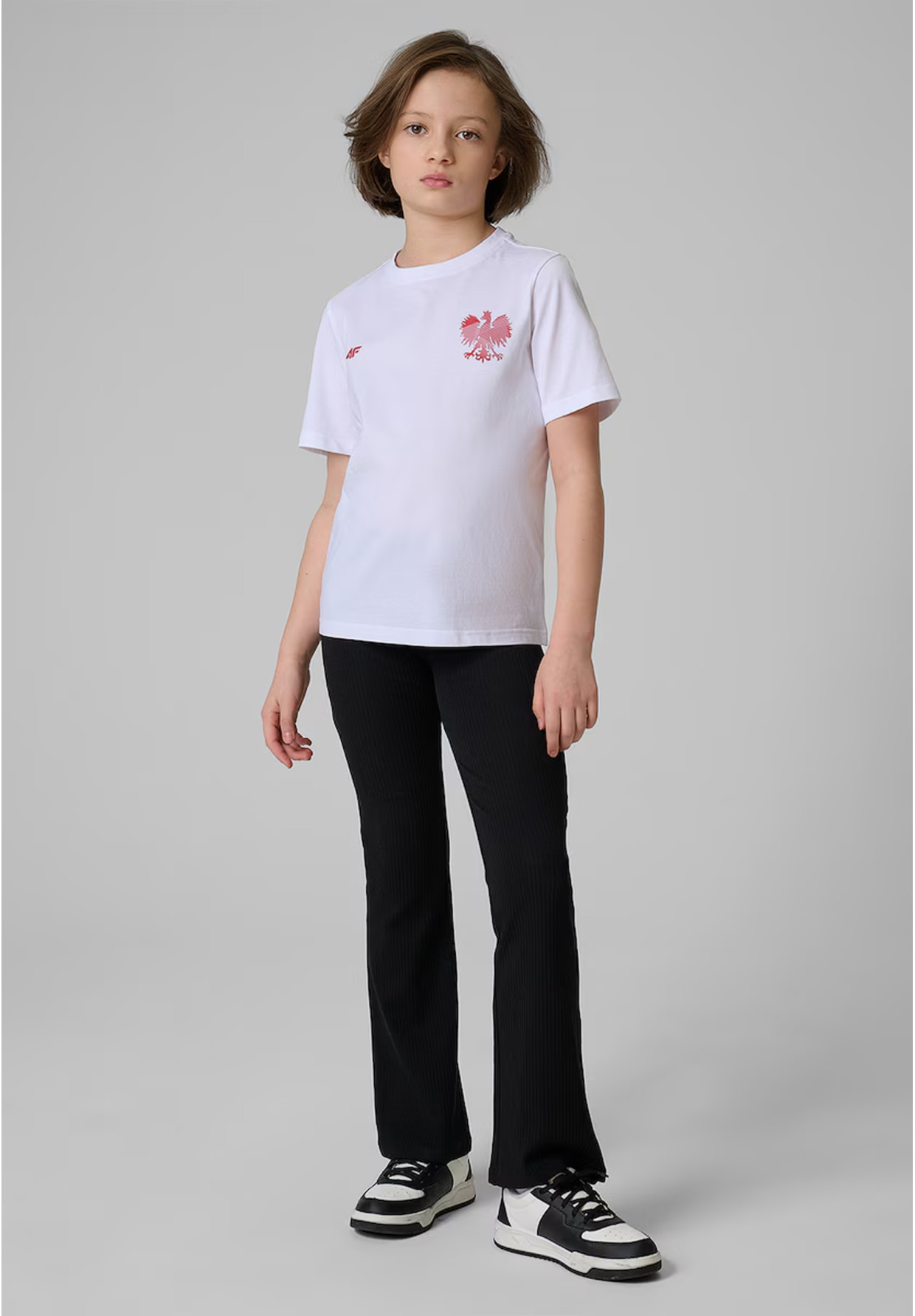 Koszulka Chłopięca 4F T-shirt Kibica Z Orłem Białym Regular Biała 4FJSMM00TTSHU2236