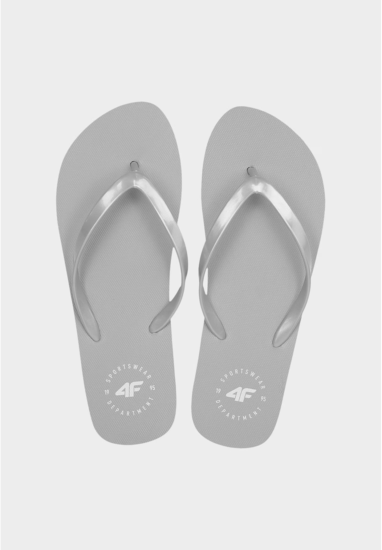 Japonki Damskie 4F Klapki Buty Letnie Plażowe Basenowe Szare 4FMM00FFLIF018A