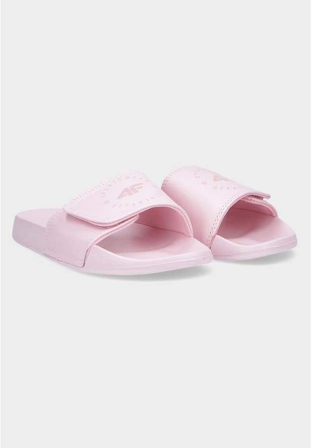 Klapki Dziecięce 4F Buty Basenowe Lekkie EVA Z Logo Różowe 4FJMM00FFLIF042A